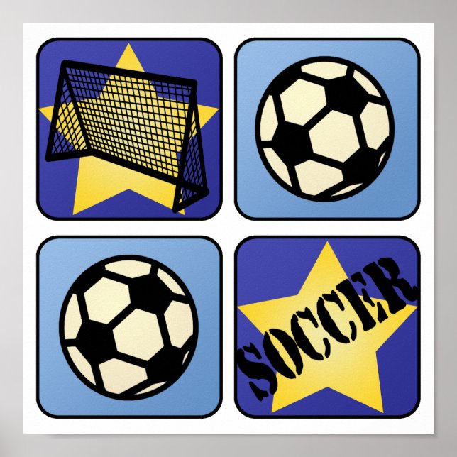 Blue Soccer Poster (Front)