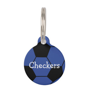 Blue Soccerball Custom Pet Tag