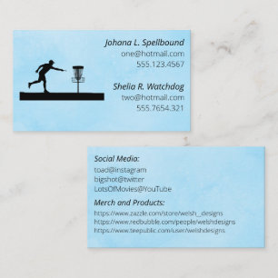 Blue Social calling card-Disc Golf Business Card