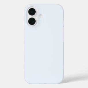 Blue Soft White Pastel Solid Colour iPhone 16 Case