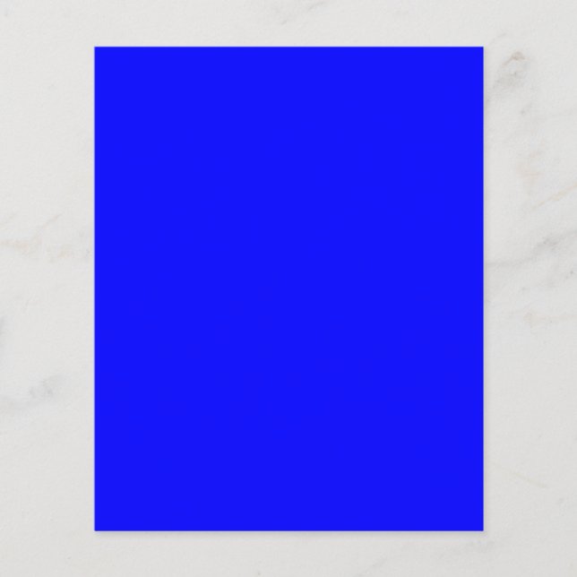 Blue  (solid colour)   flyer (Front)