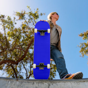 Blue  (solid colour)   skateboard