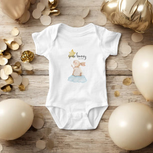 Blue Some Bunny JUST ARRIVED Yellow Star Balloon Baby Bodysuit