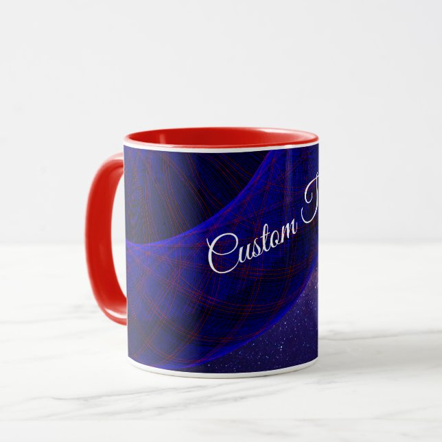Blue Space Donuts Geometric Coffee Mug (Front Left)