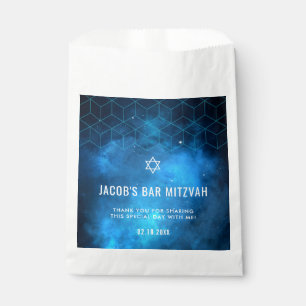 Blue Space Galaxy Bar Mitzvah Favour Bags