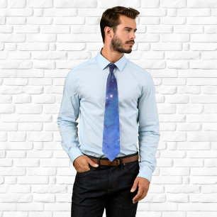 Blue Space Photo Tie