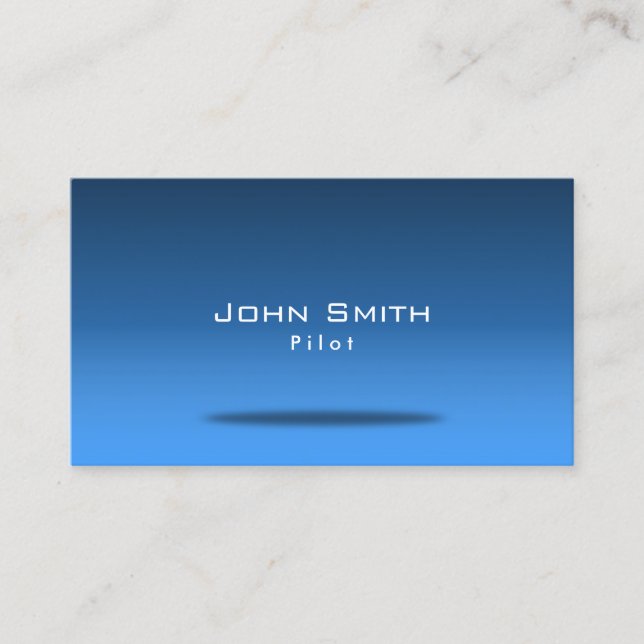 Blue Space Pilot/Aviator Business Card (Front)
