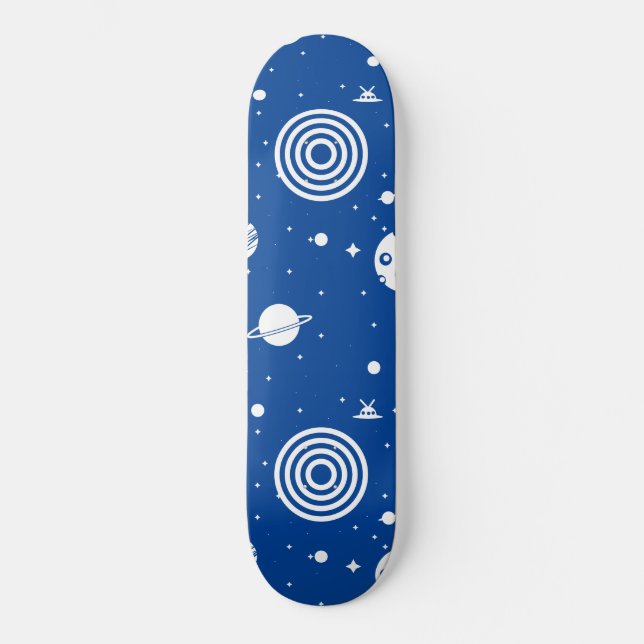 Blue Space Stuff Skateboard (Front)