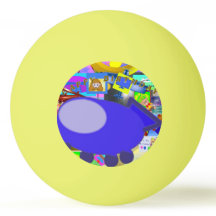 Blue Spaceship Popcorn Anime Ping Pong Ball