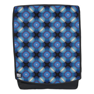Blue Spacey Geometric Backpack