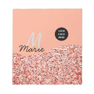 blue sparkle add logo text thank you discount notepad