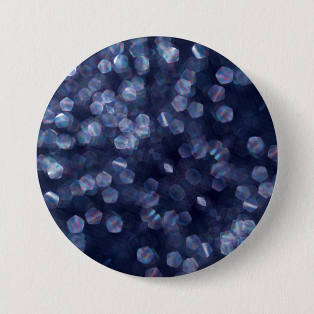 Blue Sparkle Bokeh Lights 7.5 Cm Round Badge (Front)