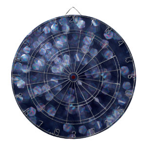 Blue Sparkle Bokeh Lights Dartboard