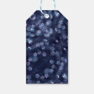 Blue Sparkle Bokeh Lights Gift Tags