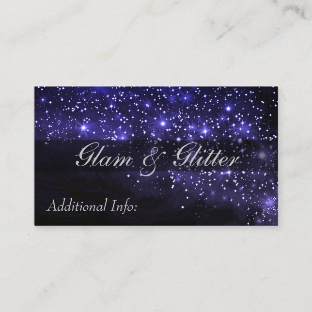 Blue Sparkle Business Card (Front)