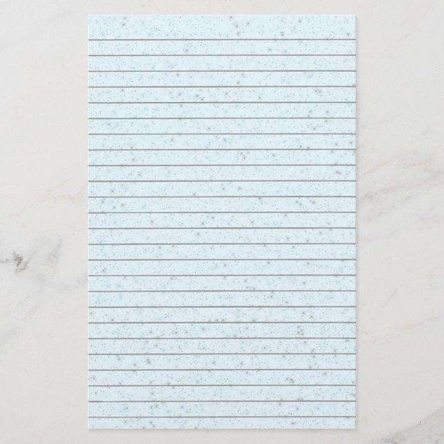 Blue Sparkles Stationery (Front)