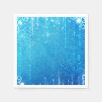 Blue Sparkling Frozen Ice Winter Bridal Shower