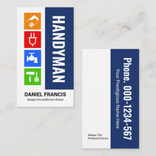 Blue Special Handyman Tools Layer Business Card