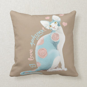 💛💙💛 Blue Sphynx 💛💙💛 Cushion