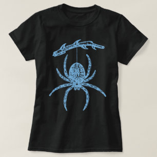 Blue Spider Hanging From Branch T-Shirt