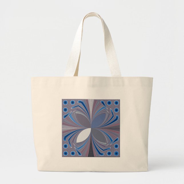 Blue spider large tote bag (Front)
