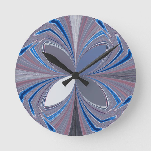 Blue spider round clock (Front)