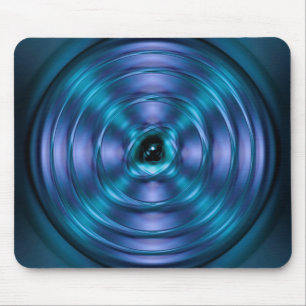 Blue spinning atom mouse pad