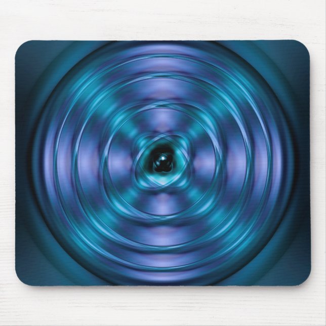 Blue spinning atom mouse pad (Front)