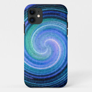 Blue Spiral Abstract Art 2 Case-Mate iPhone Case