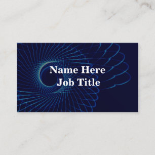 Blue Spiral Background Customisable  Business Card