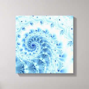 Blue Spiral Canvas Print