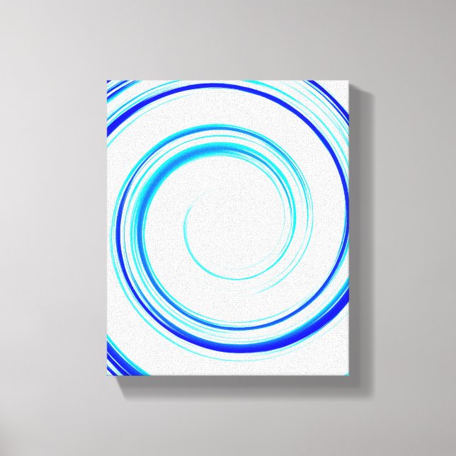 Blue Spiral Canvas Print (Front)