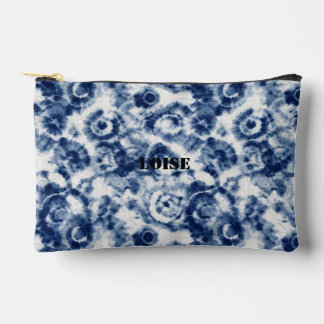 Blue Spiral Custom Zipper Pouch