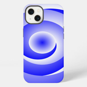 Blue Spiral Illusion by Kenneth Yoncich iPhone 13 Case