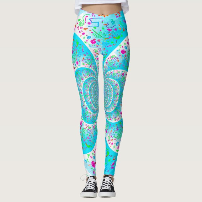 Blue Spiral Leggings (Front)