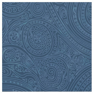 Blue Spiral Pattern Fabric
