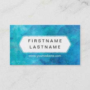 Blue Splash - Modern Water Colour Business Card