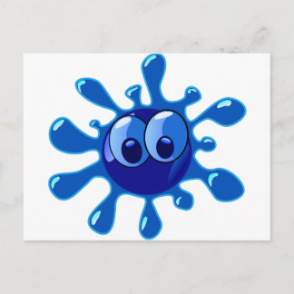 Blue Splash Postcard
