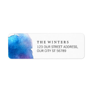 Blue Splash Watercolor Wedding