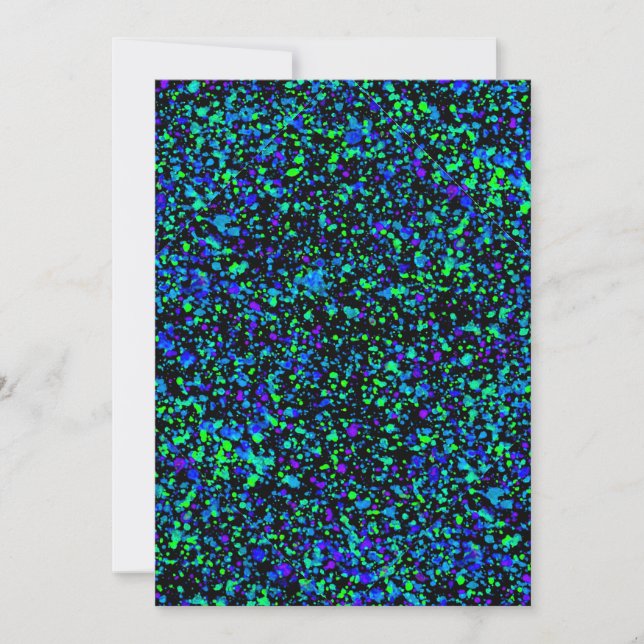 Blue Splatter - Greeting Card (Front)