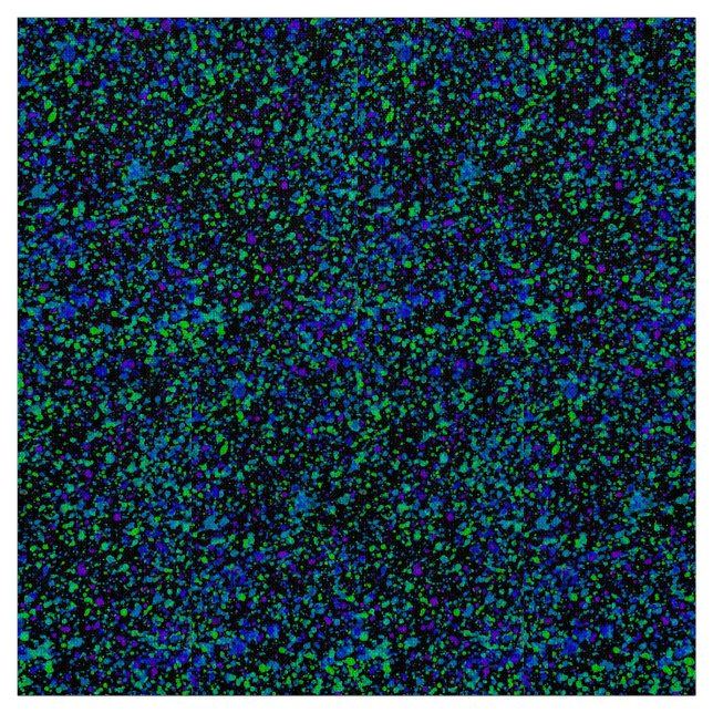 Blue Splatter - Natural Linen Fabric (Swatch)