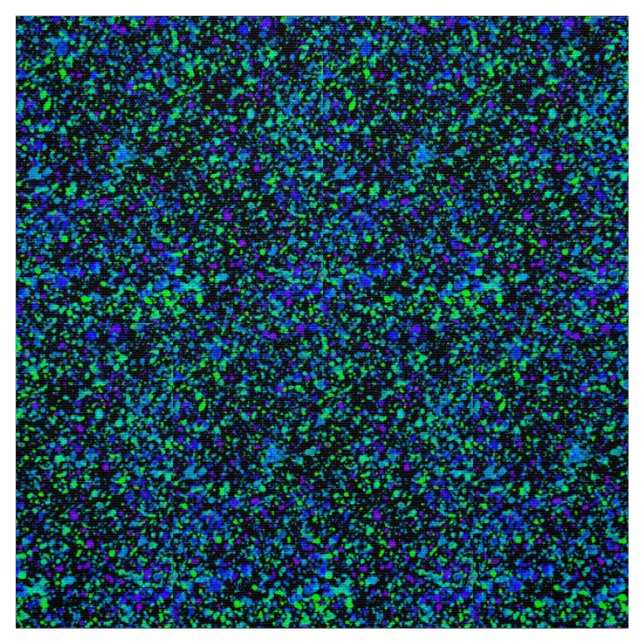 Blue Splatter - Polyester Poplin Fabric (Swatch)