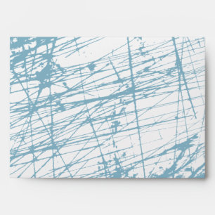 Blue Splatter Star Bar Bat Mitzvah Envelope