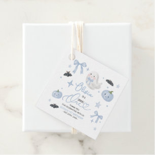 Blue Spooky One 1st Birthday Cute Ghost Halloween Favour Tags