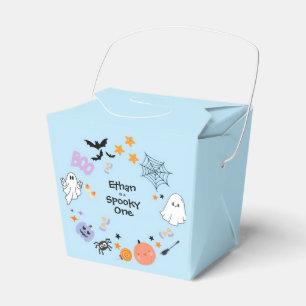 Blue Spooky One Cute Ghost Halloween 1st Birthday Favour Box
