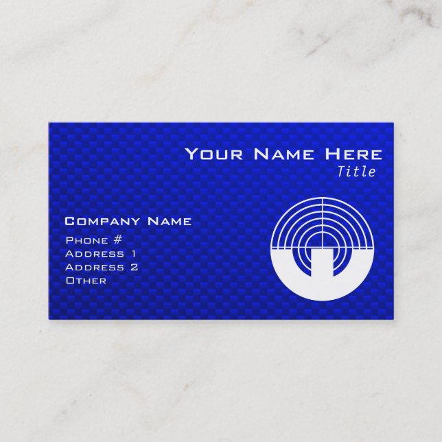Blue Sport Shooting Business Card (Front)