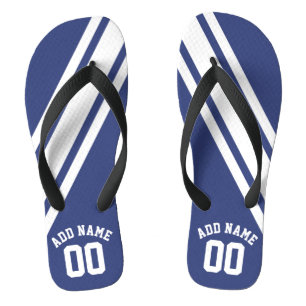Blue Sports Jersey Custom Name Number Jandals