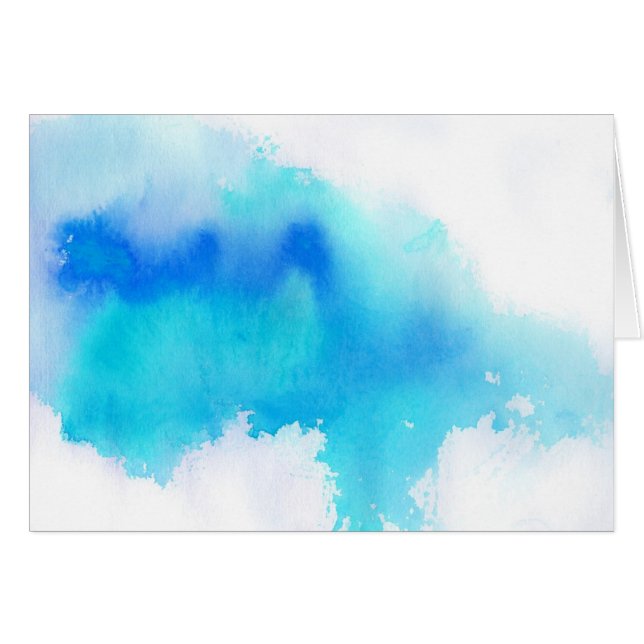 Blue spot, watercolor abstract hand painted (Front Horizontal)
