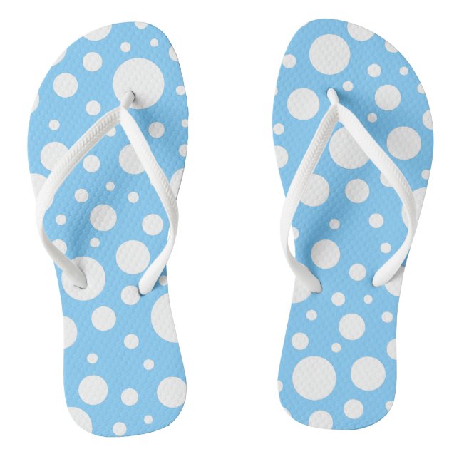 Blue Spots Flip Flops (Footbed)