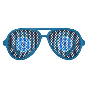 Blue Spotty Spots, Aviator Sunglasses